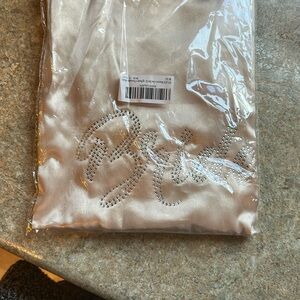 Satin Bride Robe with Rhinestone Detail